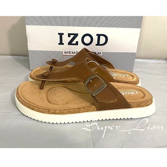 NEW IZOD Women's Charcy Adjustable Strap Memory Foam Sandal - Picture 2 of 8